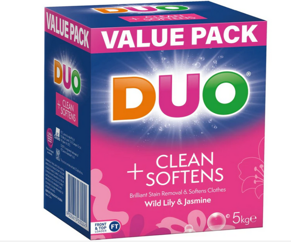 Duo Laundry Powder Detergent Cleans & Softens 5kg