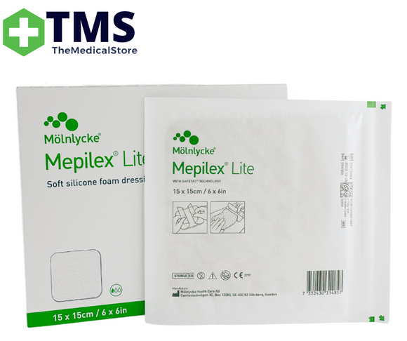 Mepilex Lite Soft Silicone Foam Dressing 15cm x 15cm - Each