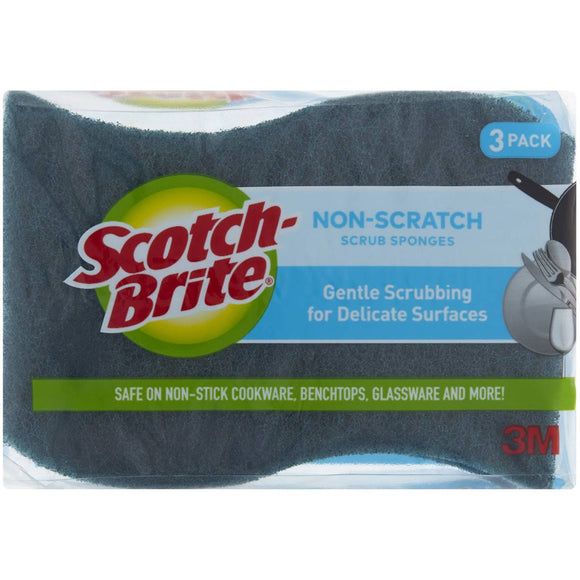 3M Scotch-brite Non Scratch Scrub Sponge 3 Pack
