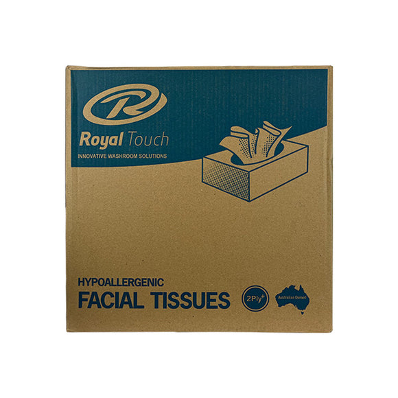 Royal Touch Deluxe Facial Tissues 2 Ply 100 Sheets - Carton/48