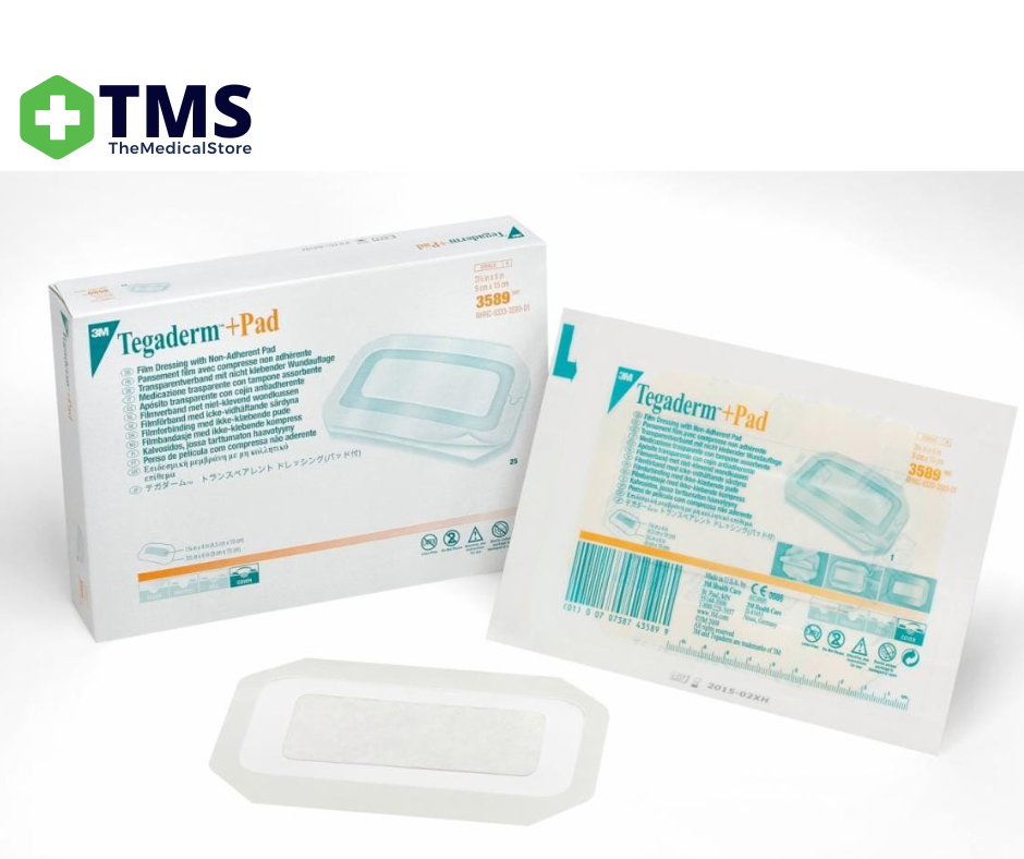 3M TEGADERM + PAD WATERPROOF ABSORBENT TRANSPARENT ISLAND DRESSING