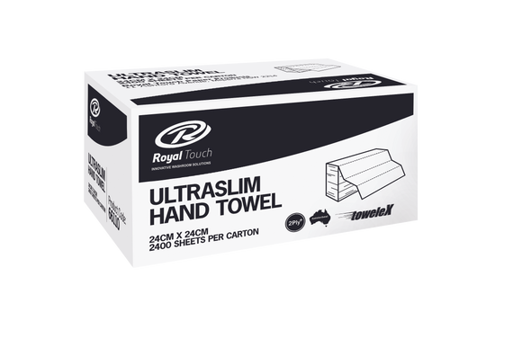 Royal Touch Towelex Ultraslim Hand Towel 24cm x 24cm /2400Sheets