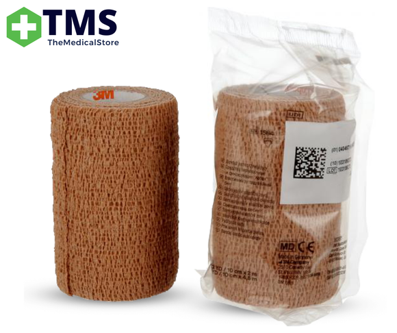 3M Coban Self-Adherent Wrap 10cm x 2m Tan - (1584)