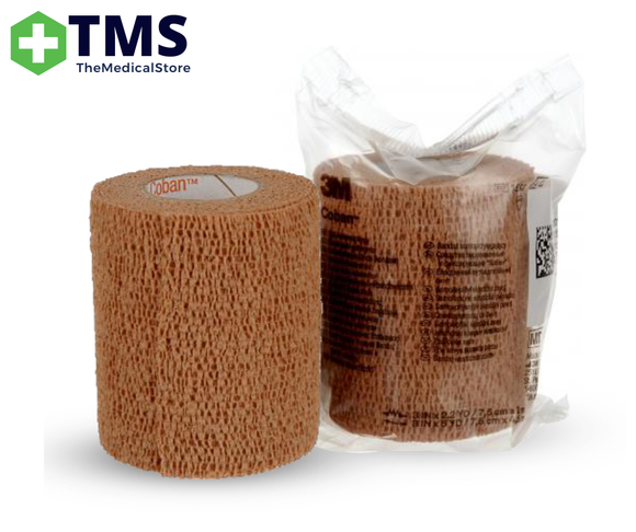 3M Coban Self-Adherent Wrap 7.5cm x 2m Tan - (1583)