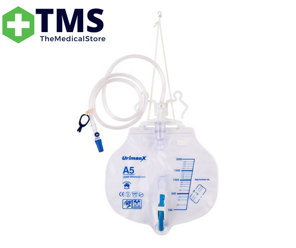 Aaxis Drain Bag A5 Urimaax 2000ml Sterile 120cm Tube - (10013105)