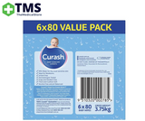 Curash Simply Water Wipes 6 x 80 Pack