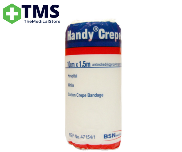 Handycrepe Hospital Non-Adhesive Crepe Cotton - Light Bandage 10cm x 1.5m