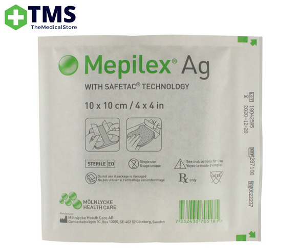 Mepilex AG Dressing 10cmx10cm Dressing for Wounds and Burns