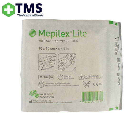 Mepilex Lite Soft Silicone Foam Dressing 10cm x 10cm