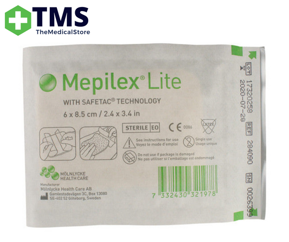 Mepilex Lite Soft Silicone Foam Dressing 6cm x 8.5cm