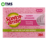 3M Scotch-Brite Handy Sponge Antibacterial - 4 Pack