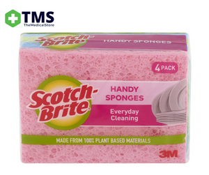 3M Scotch-Brite Handy Sponge Antibacterial - 4 Pack