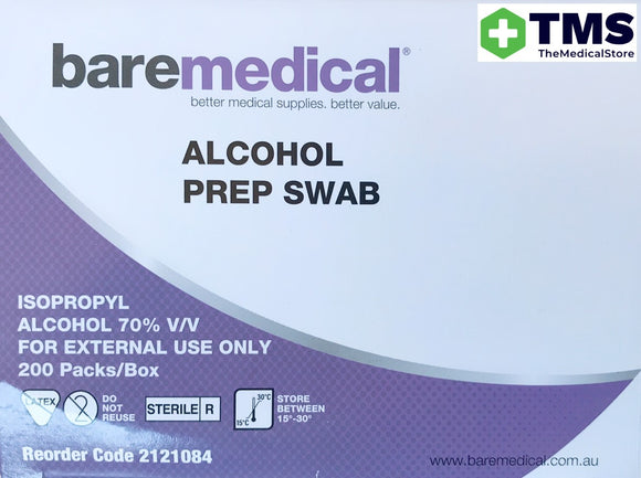 Alcohol Prep Swabs Pack of 200