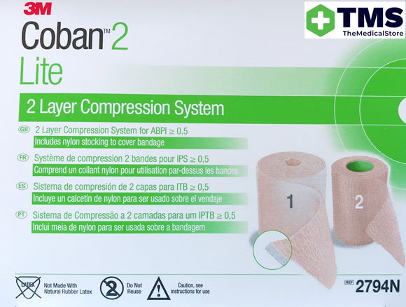 3M Coban 2 Layer Lite Compression System Wraps - Each - (2794N)