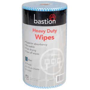 Bastion Heavy Duty Wipes Rolls 45m Sheet Size 30x50cm - Each
