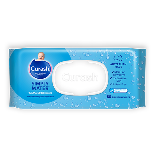 Curash Simply Water Baby Wipes 80/Pack