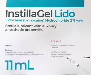 Instillagel Lido (Lignocaine) Hydrochloride 2% w/w Catheter Lubricant 11ml Each