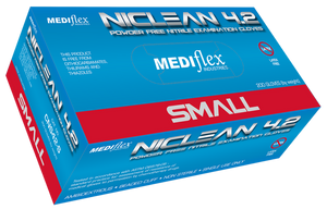 Mediflex Niclean 4.2 Powder Free Nitrile Gloves - Box/200