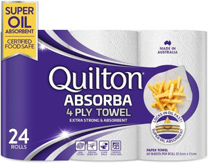 Quilton 4 Ply Paper Towel Rolls - Pack of 24