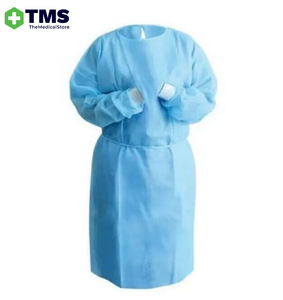 Disposable SMMS Isolation Gowns with Knitted Cuff Level 2 - Pack/10