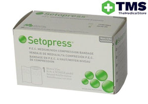 Molnlycke Setopress P.E.C Medium/High Compression Bandage 10cm x 3.5m Relaxed Roll Each