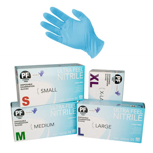 Ultra Fresh Blue Disposable Examination Nitrile Gloves - Box/100