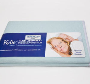 Kylie Supreme Mac Waterproof Backing With Tuck Ins 100x100cm 2500ml Light Blue